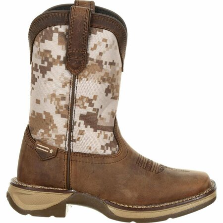 Durango Lil' Rebel by Little Kids Desert Camo Western Boot, Dusty Brown/Desert Camo, M, Size 10 DBT0208C